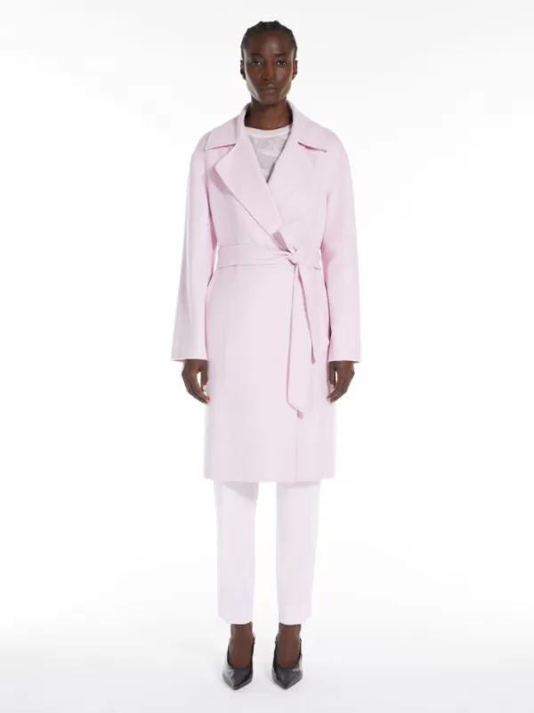 Cheap MAX MARA TOTEM WRAP MIDI COAT Pink