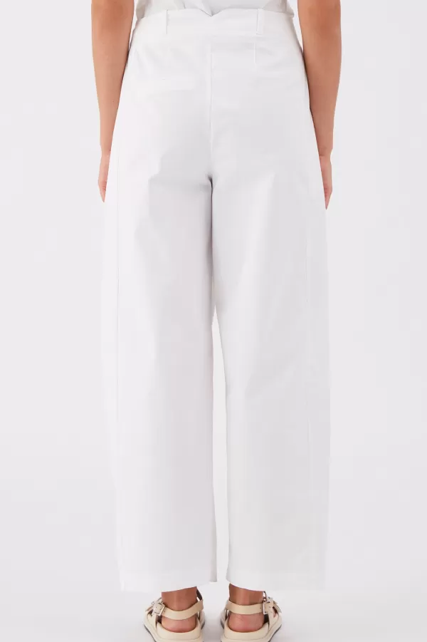 Cheap Transit Par Such WIDE LEG PANT WITH POCKETS & 2 BUTTON FASTENING WHITE